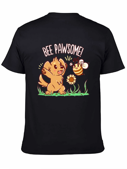 Bee Pawsome Dog T-Shirt - Cute Cartoon Style