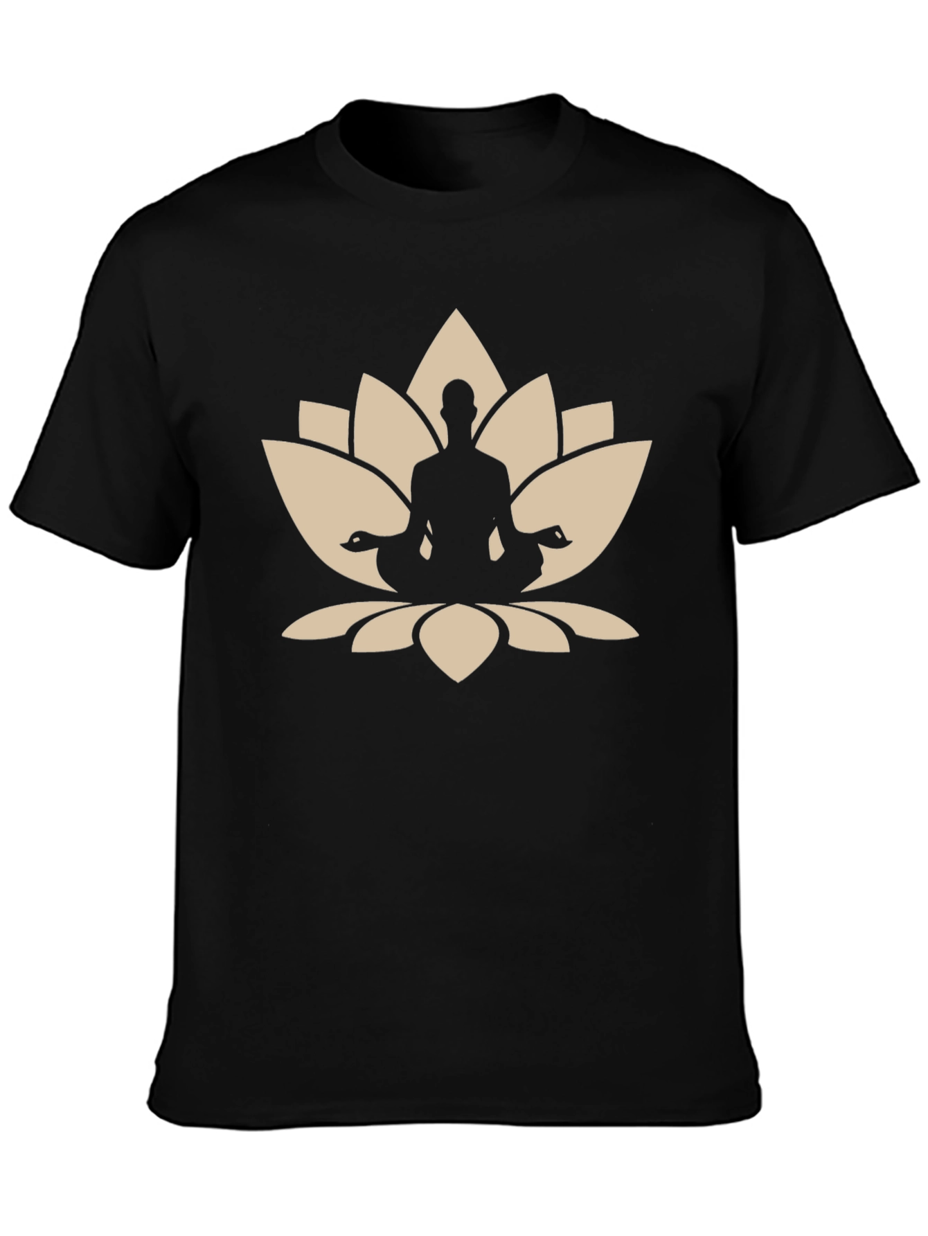 Lotus Meditation Black T-Shirt