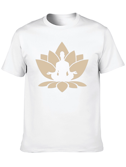 Lotus Meditation Black T-Shirt