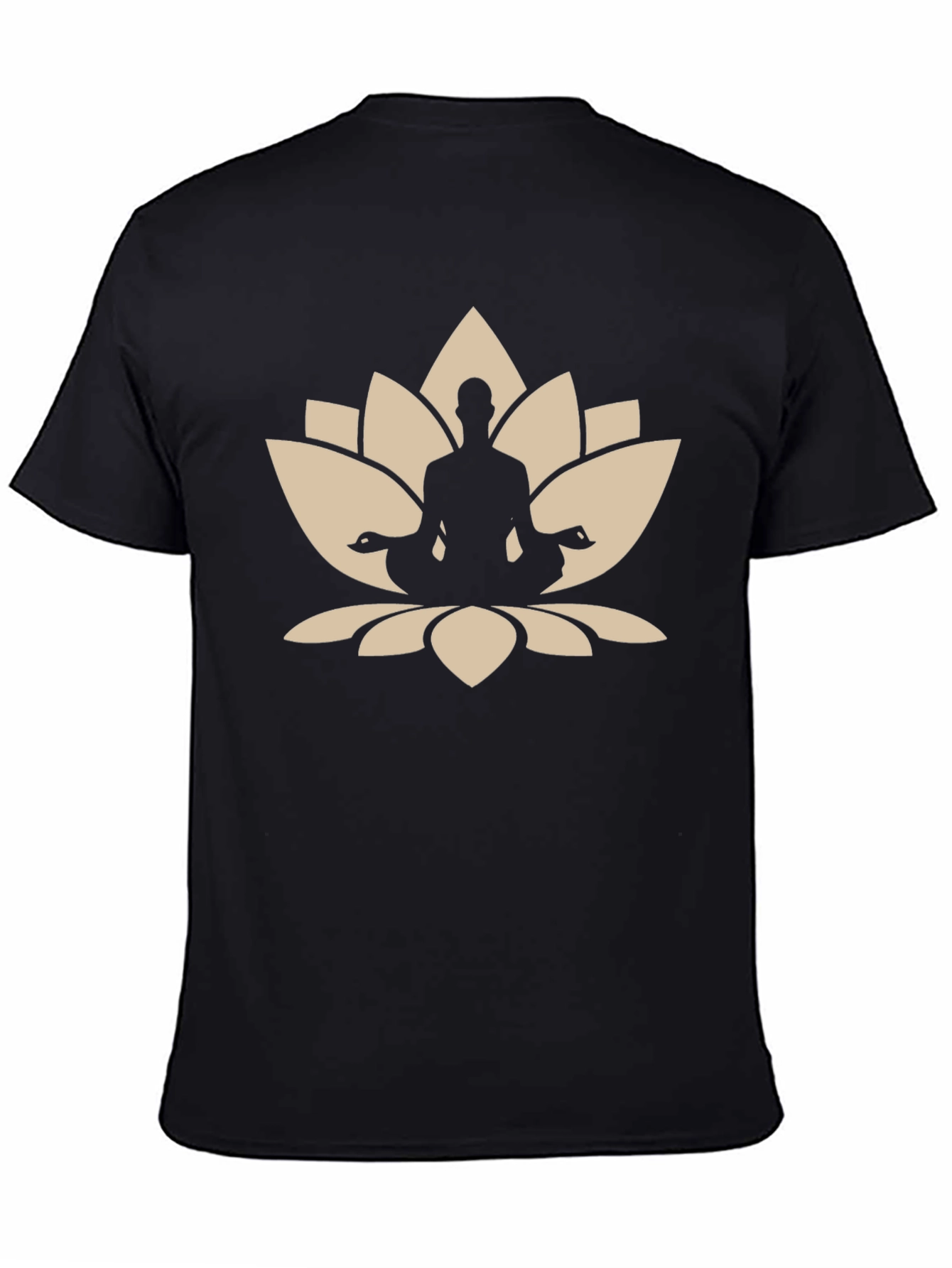 Lotus Meditation Black T-Shirt