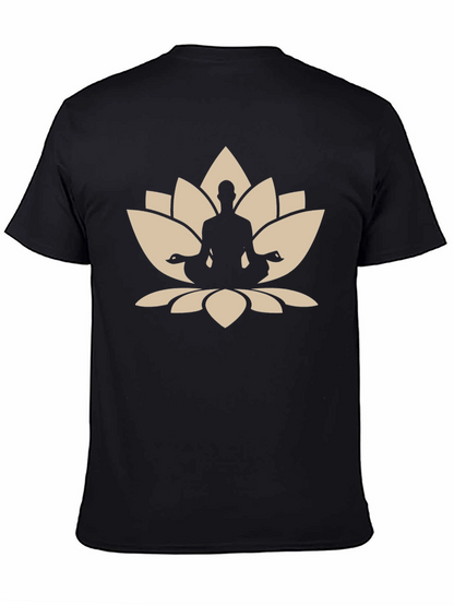 Lotus Meditation Black T-Shirt