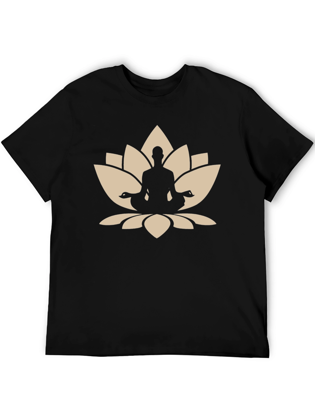 Lotus Meditation Black T-Shirt