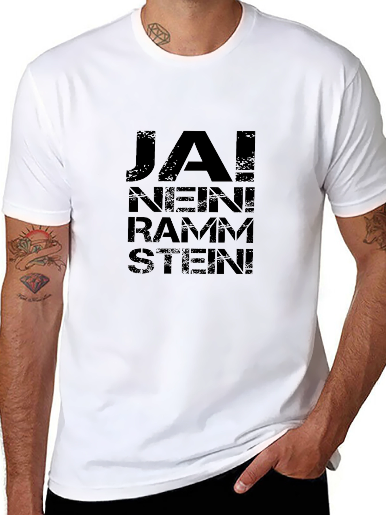Rammstein Ja! Nein! T-Shirt - Black Cotton Band Tee