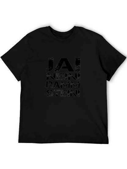 Rammstein Ja! Nein! T-Shirt - Black Cotton Band Tee