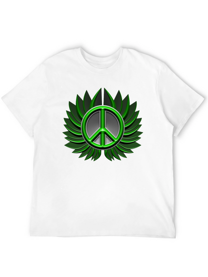 Peace Sign Graphic Black T-Shirt