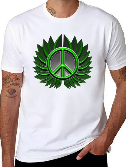 Peace Sign Graphic Black T-Shirt