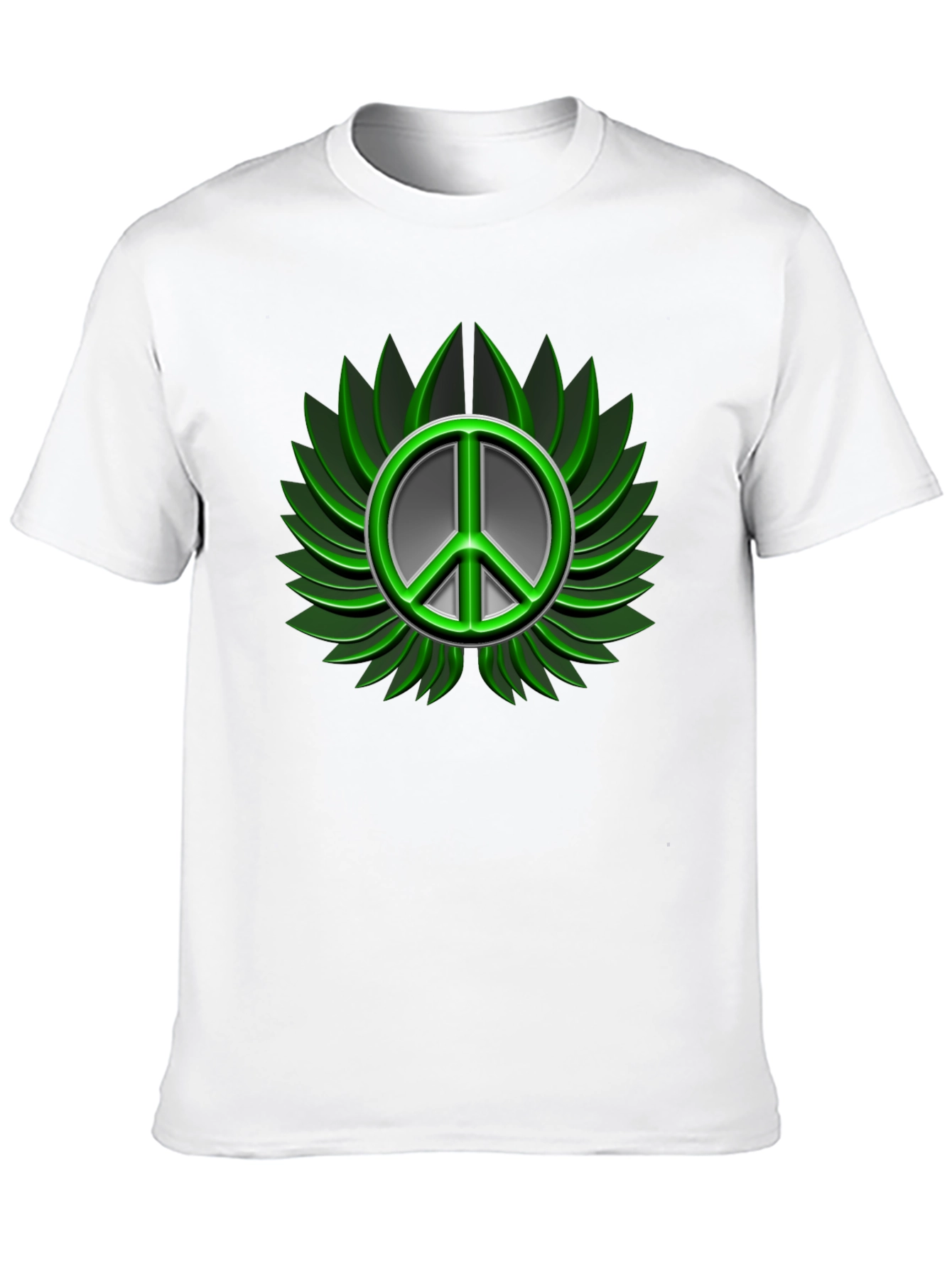 Peace Sign Graphic Black T-Shirt