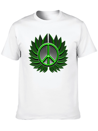 Peace Sign Graphic Black T-Shirt