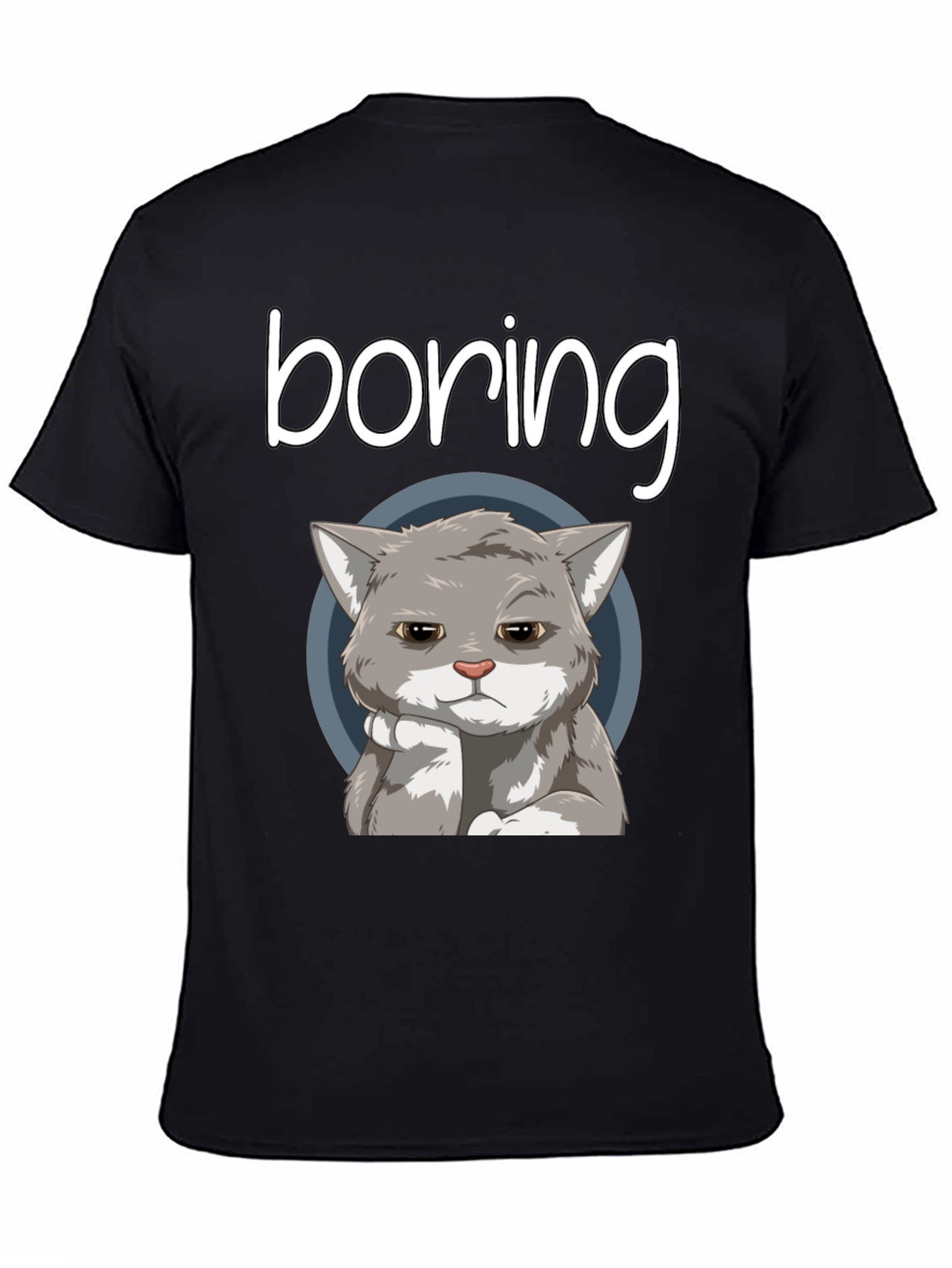 Boring Cat T-Shirt - Funny Graphic Tee