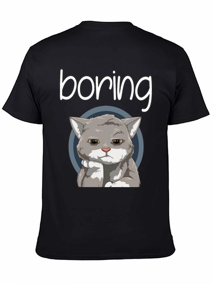 Boring Cat T-Shirt - Funny Graphic Tee