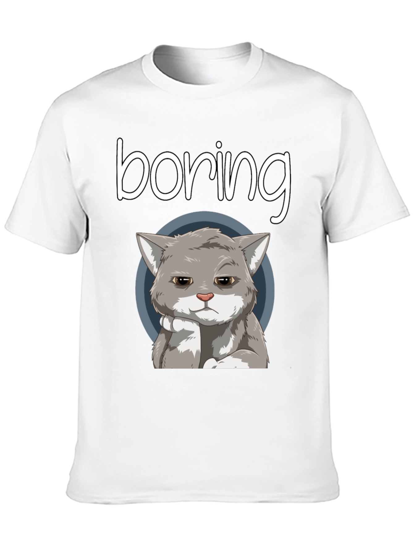 Boring Cat T-Shirt - Funny Graphic Tee