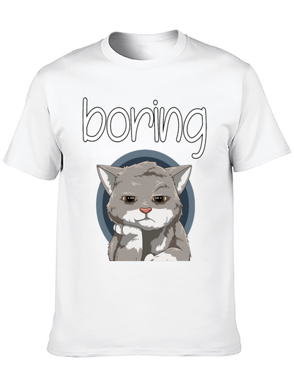 Boring Cat T-Shirt - Funny Graphic Tee