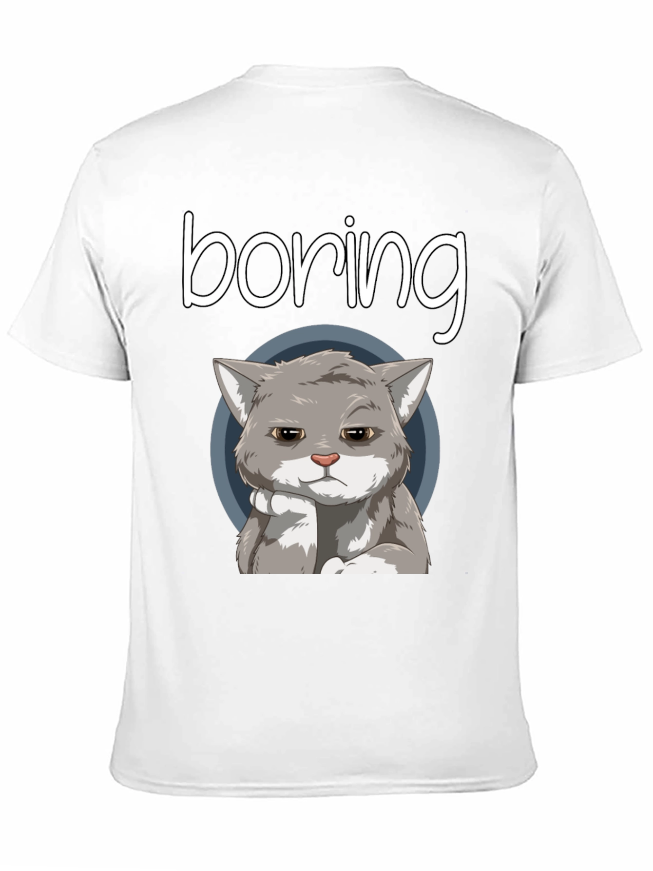 Boring Cat T-Shirt - Funny Graphic Tee