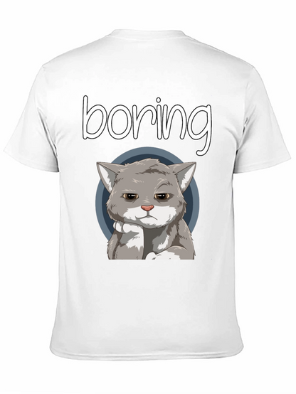 Boring Cat T-Shirt - Funny Graphic Tee