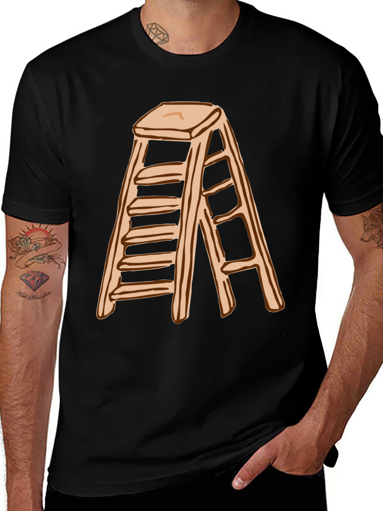 Ladder Step Stool Graphic T-Shirt