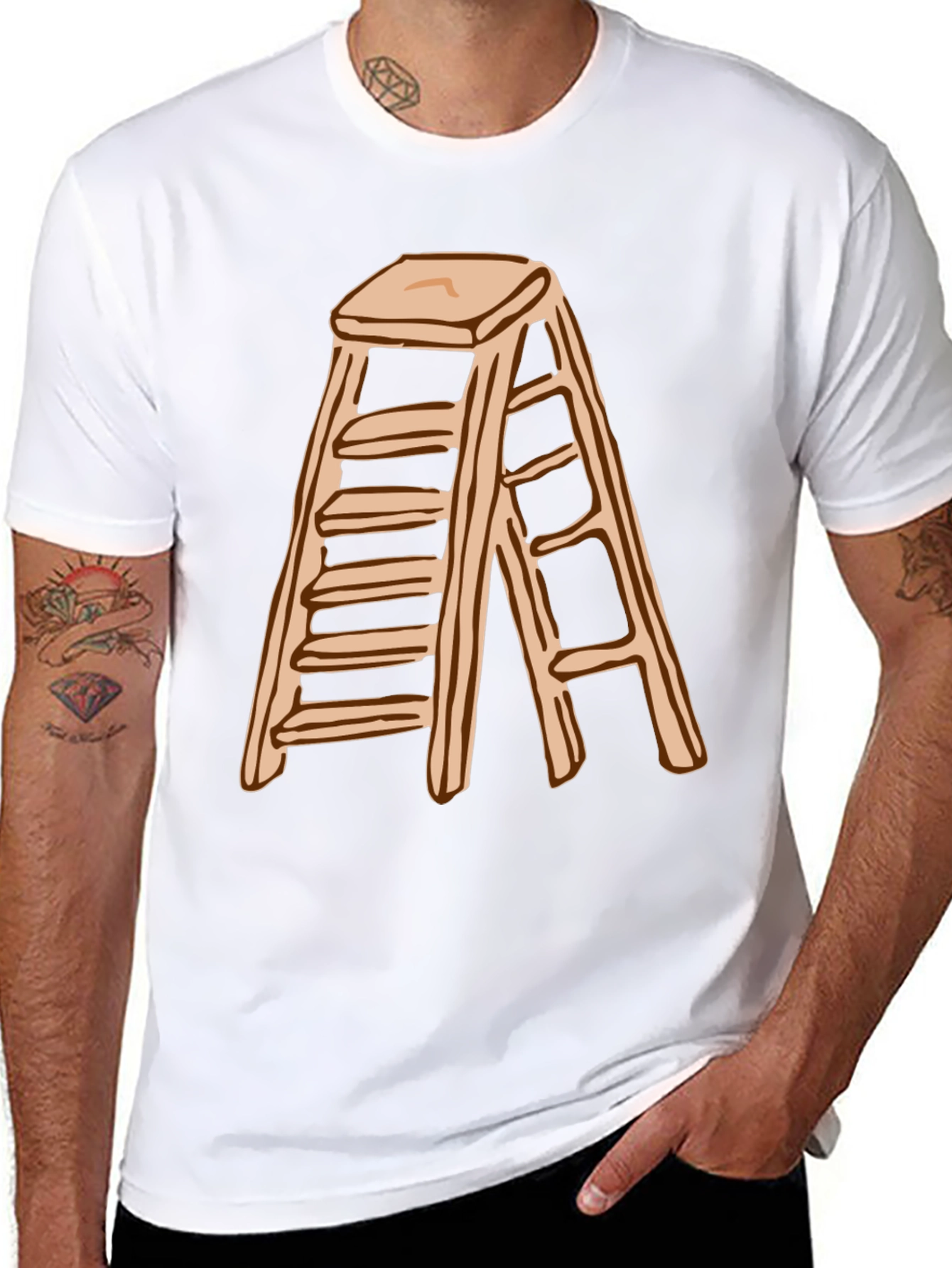 Ladder Step Stool Graphic T-Shirt