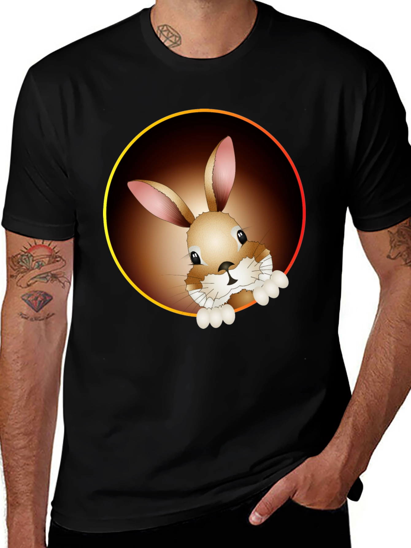 Bunny Graphic Tee - Cute Animal Print Shirt