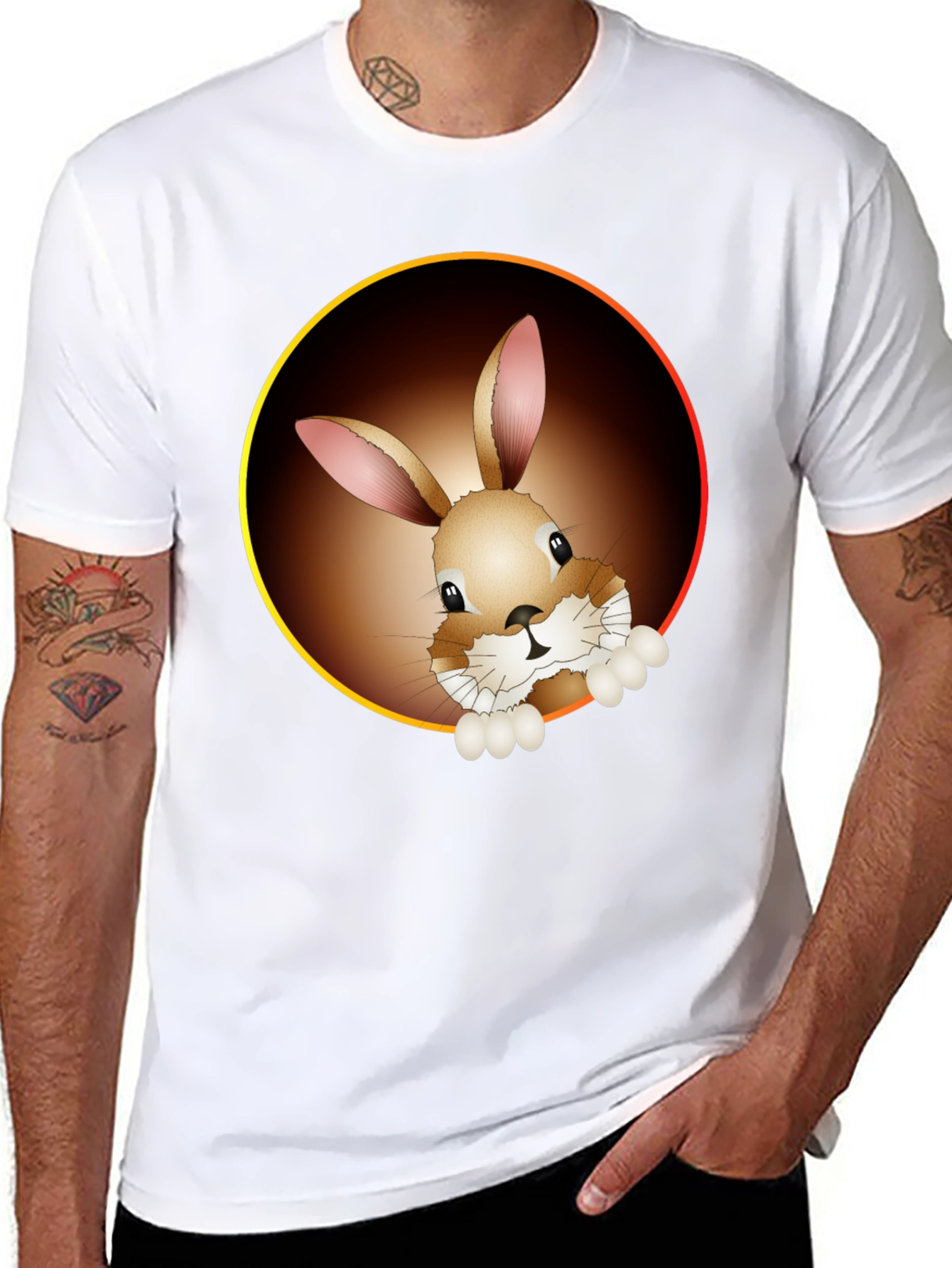 Bunny Graphic Tee - Cute Animal Print Shirt
