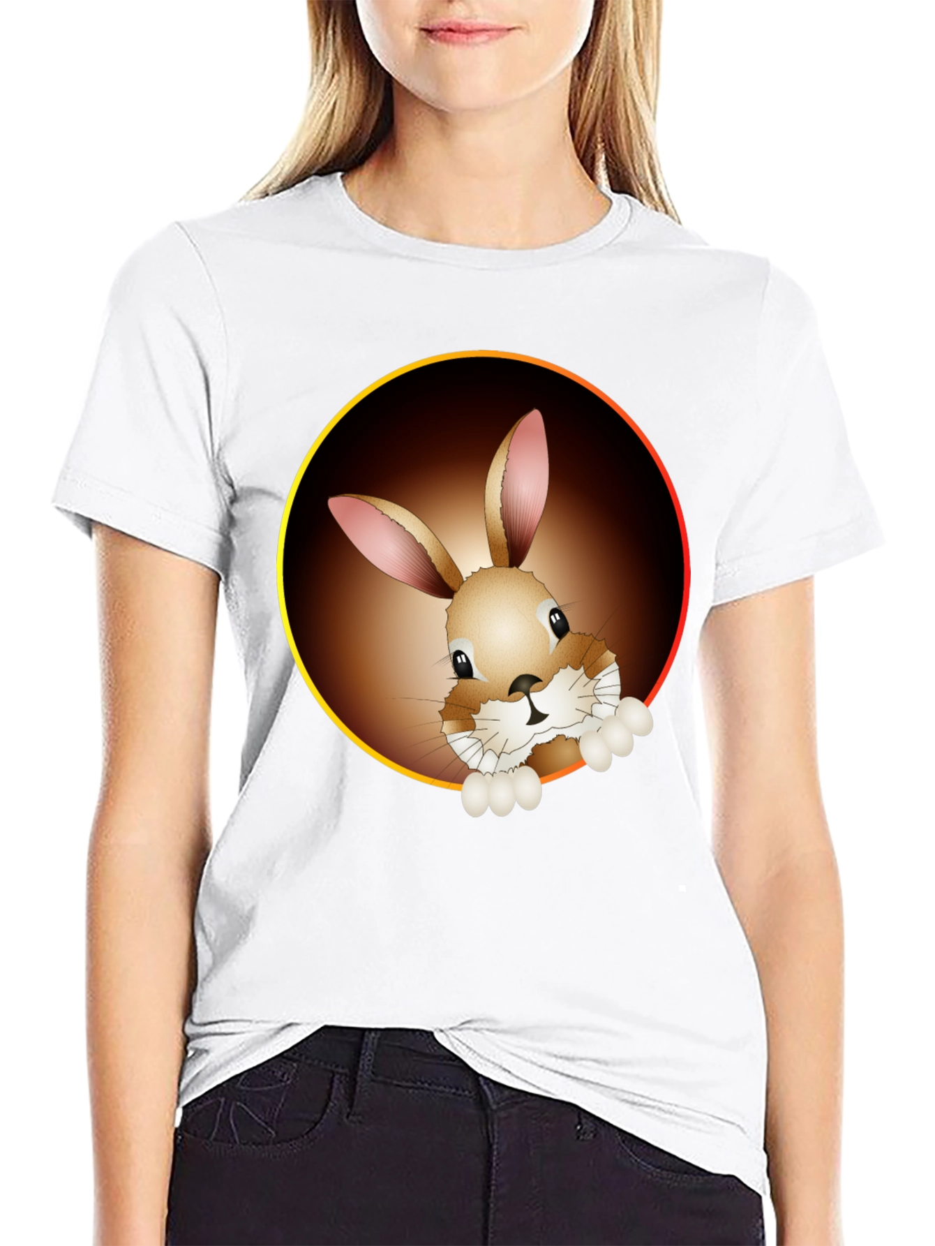 Bunny Graphic Tee - Cute Animal Print Shirt