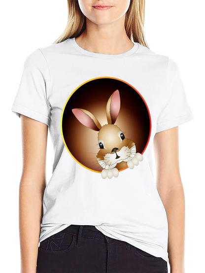 Bunny Graphic Tee - Cute Animal Print Shirt