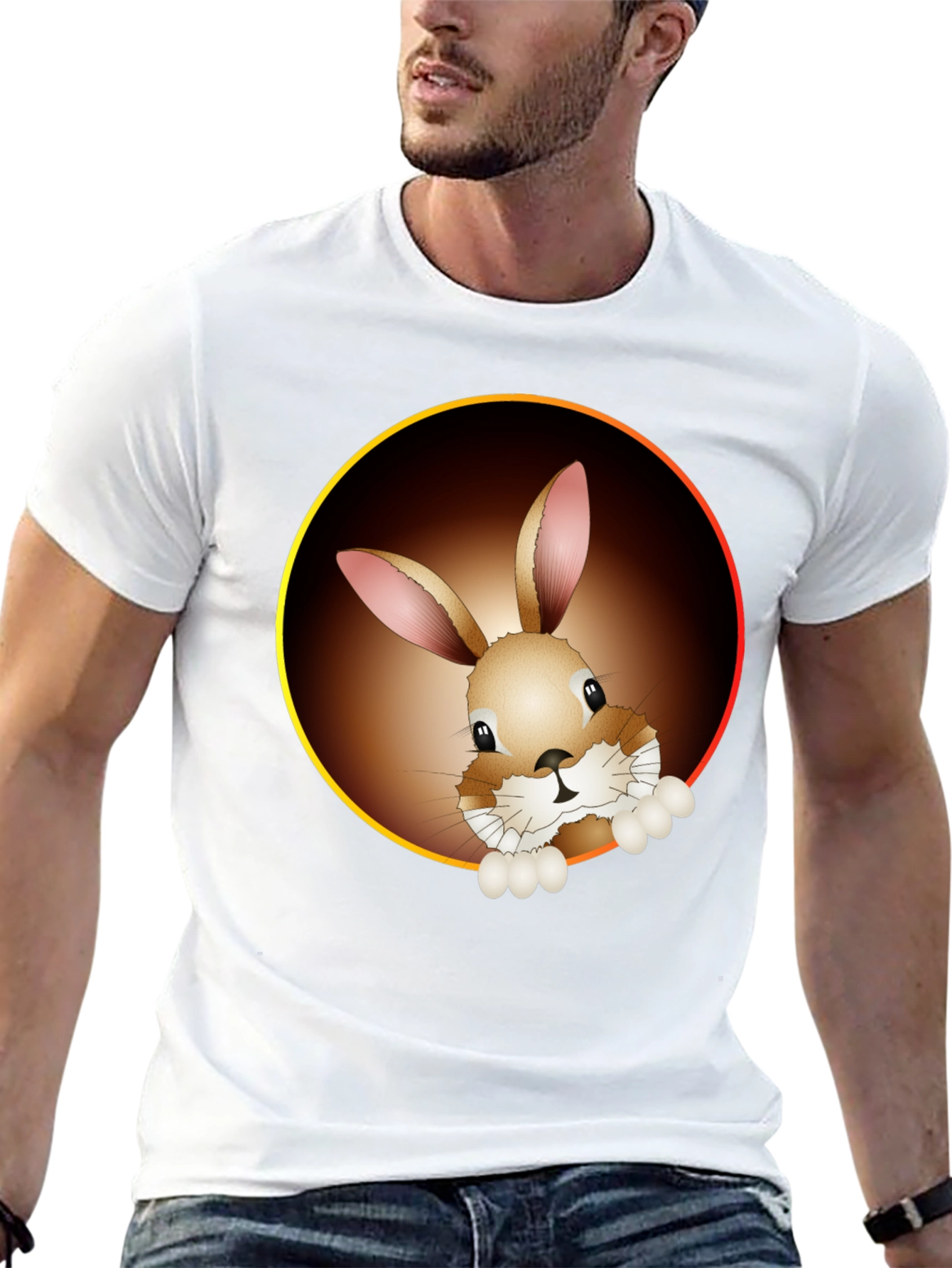 Bunny Graphic Tee - Cute Animal Print Shirt