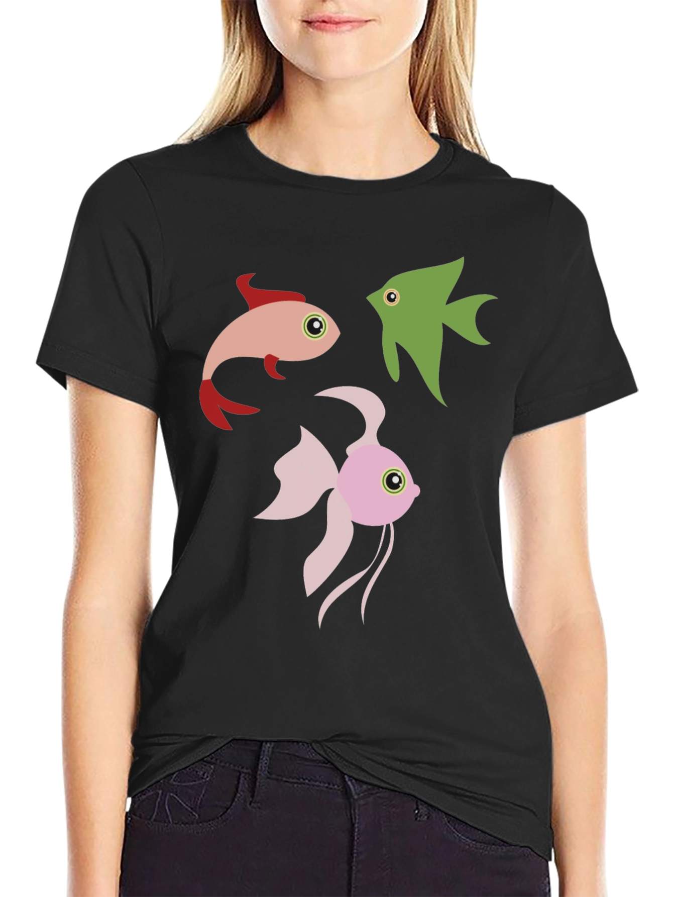 Fish Graphic Tee - Black
