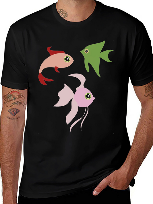 Fish Graphic Tee - Black