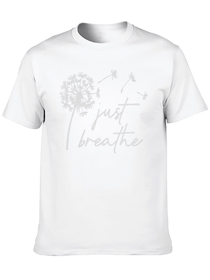 Just Breathe Dandelion Graphic Tee - Stylish Comfort