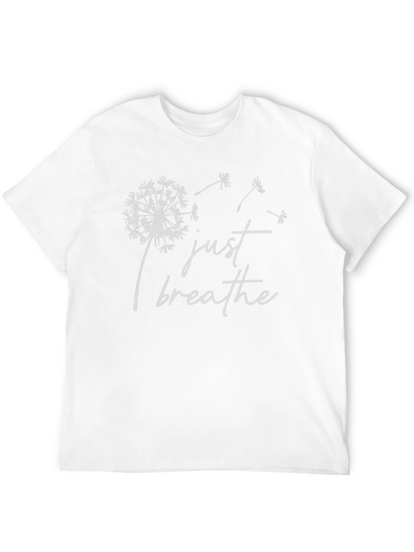 Just Breathe Dandelion Graphic Tee - Stylish Comfort