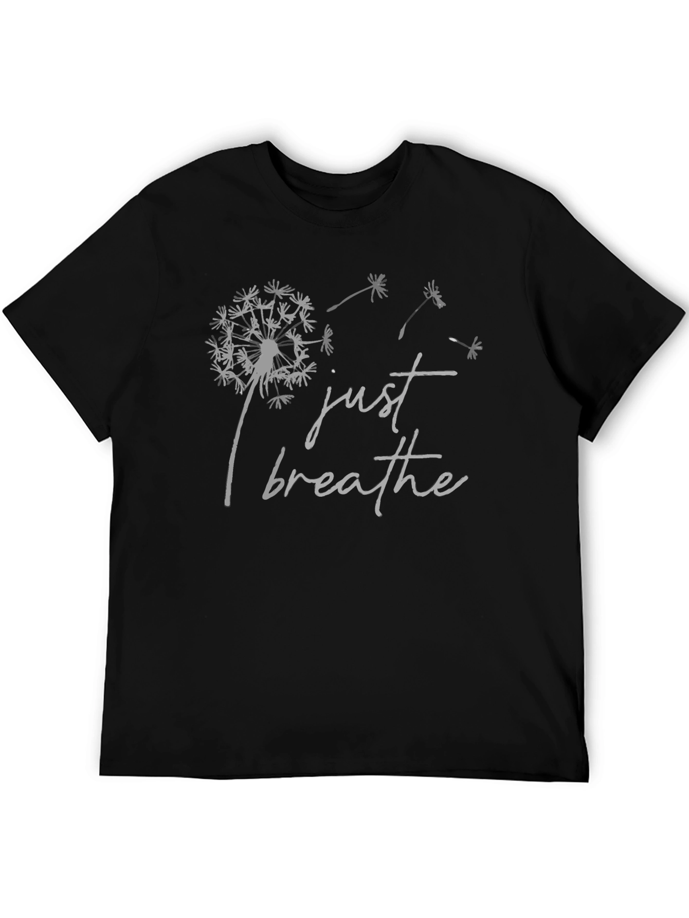 Just Breathe Dandelion Graphic Tee - Stylish Comfort