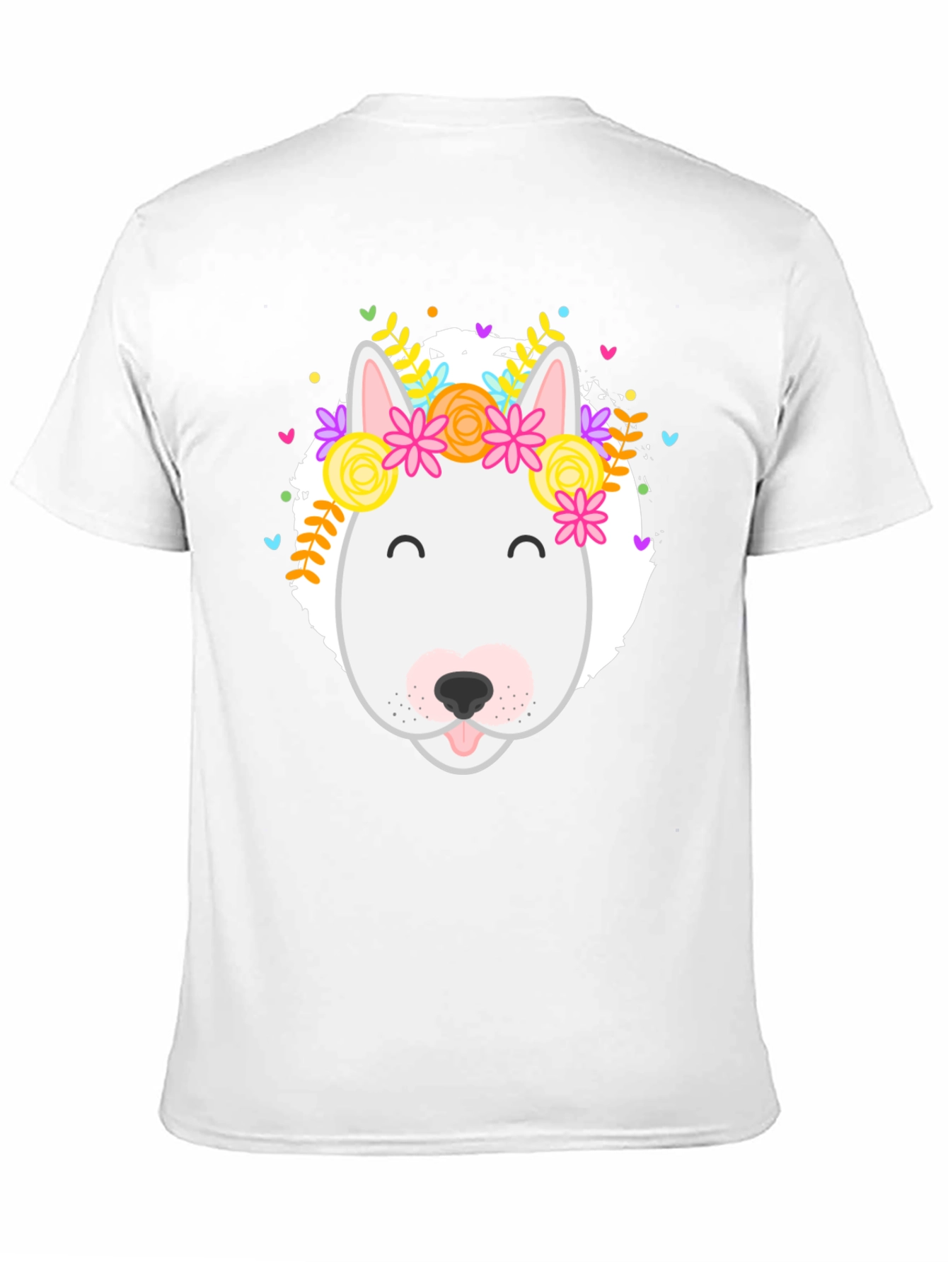 Dog with Floral Crown Graphic Tee