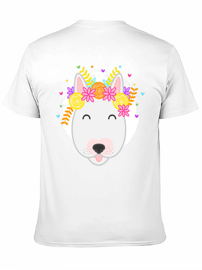 Dog with Floral Crown Graphic Tee