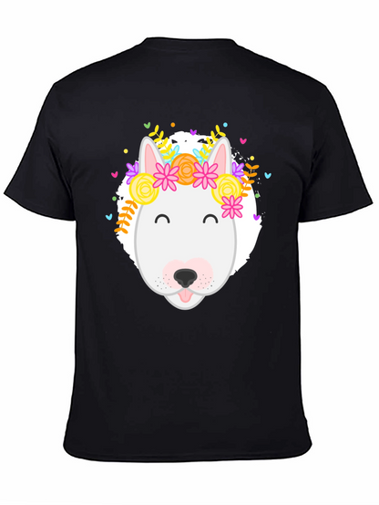 Dog with Floral Crown Graphic Tee