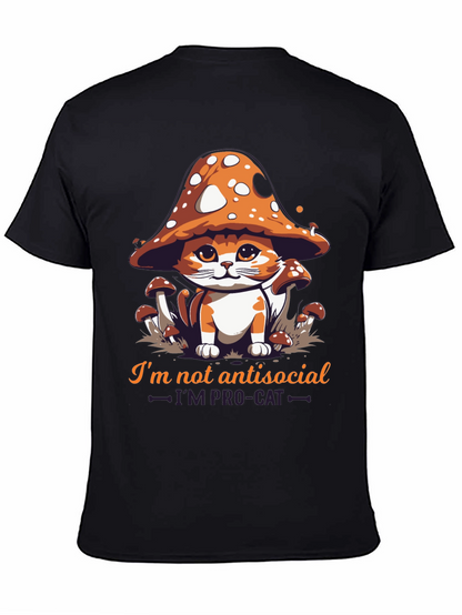 Mushroom Cat Graphic Tee - Im Pro-Cat