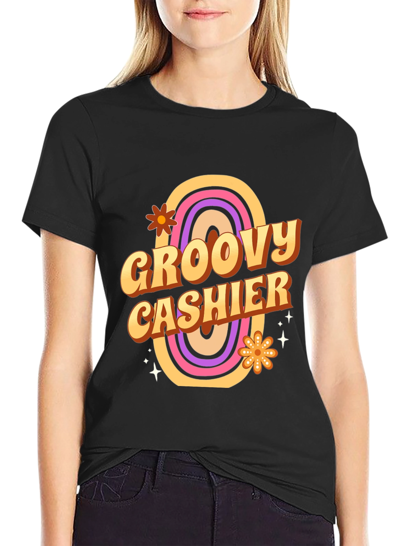 Groovy Cashier T-Shirt - Retro Style