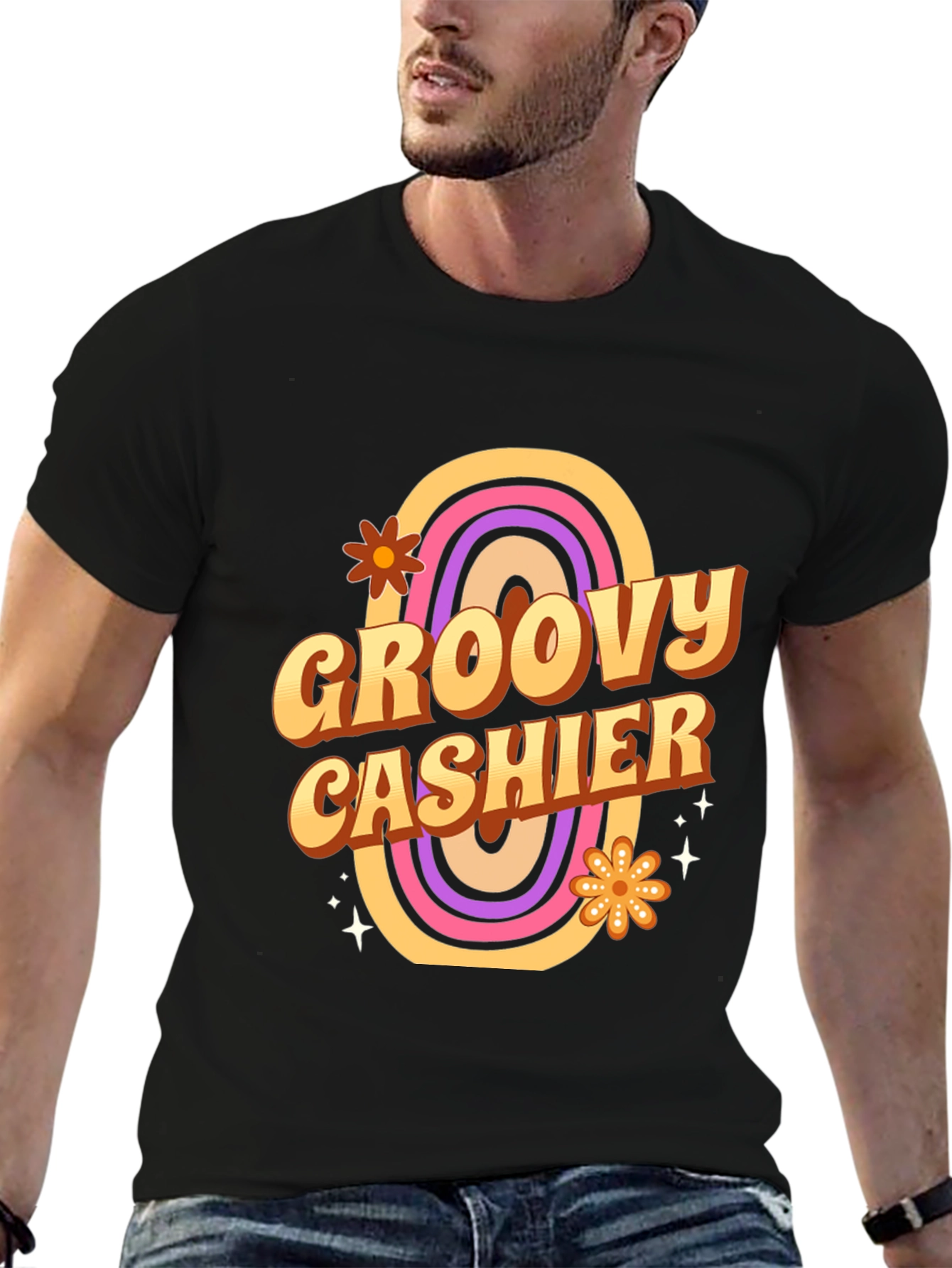 Groovy Cashier T-Shirt - Retro Style