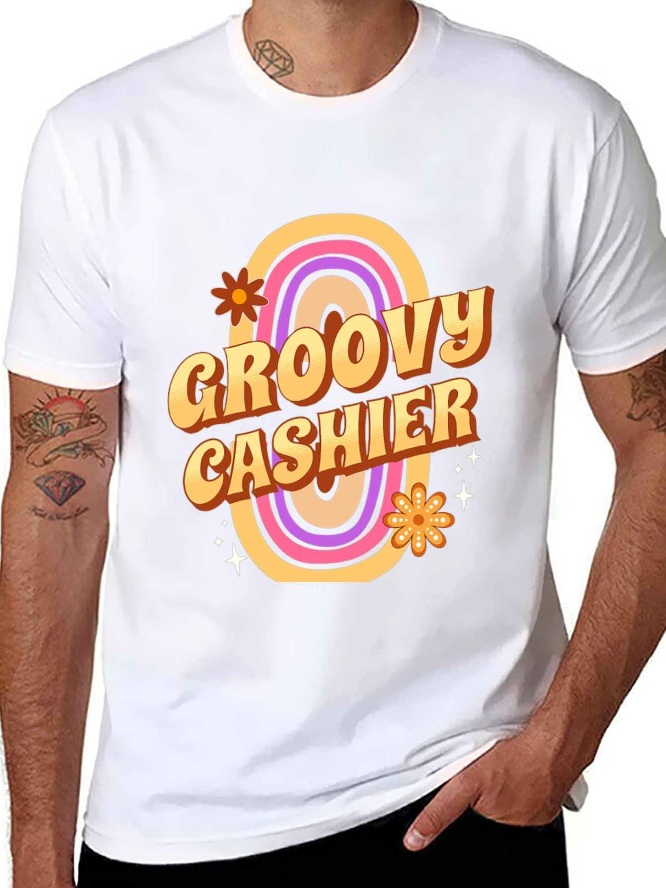 Groovy Cashier T-Shirt - Retro Style