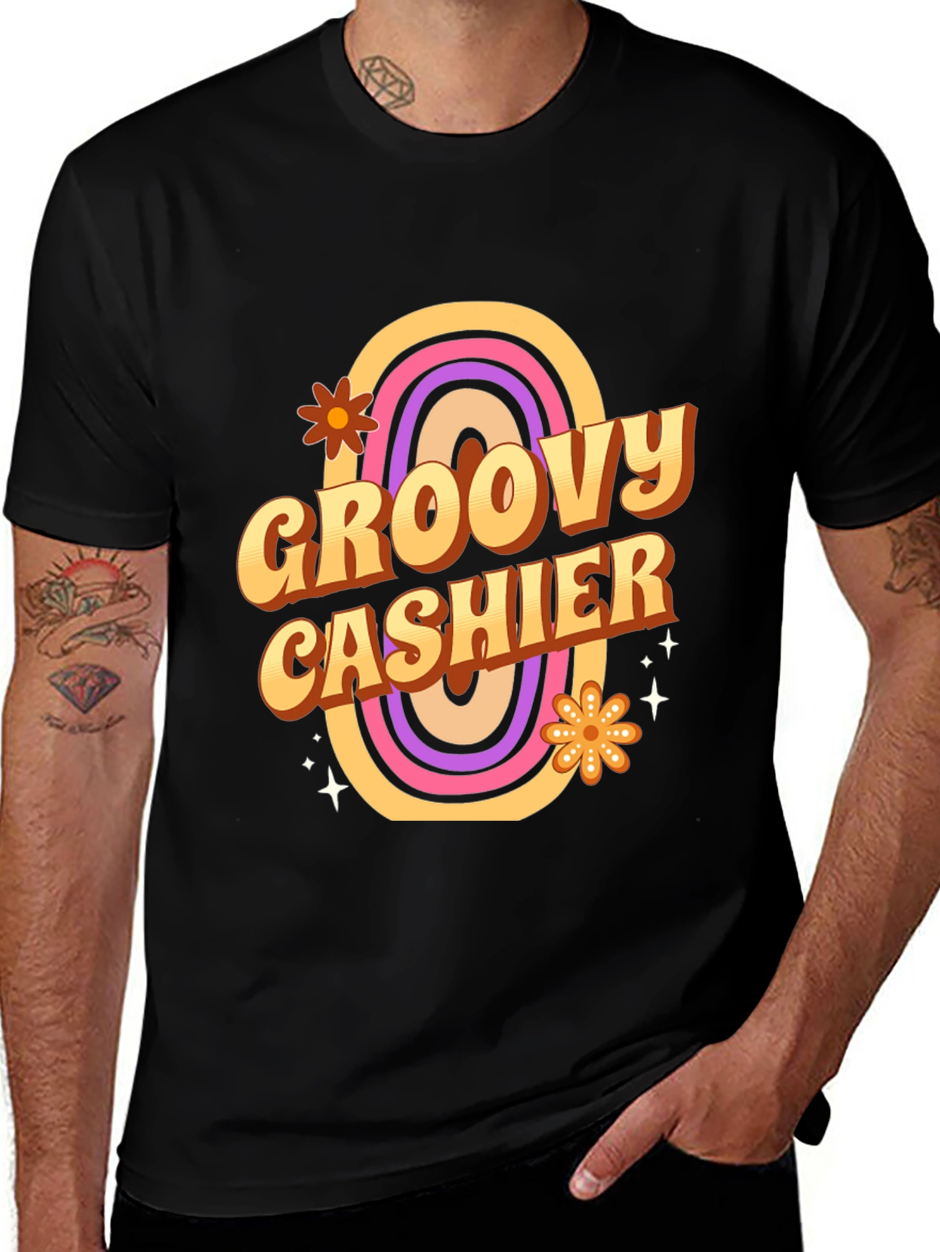 Groovy Cashier T-Shirt - Retro Style