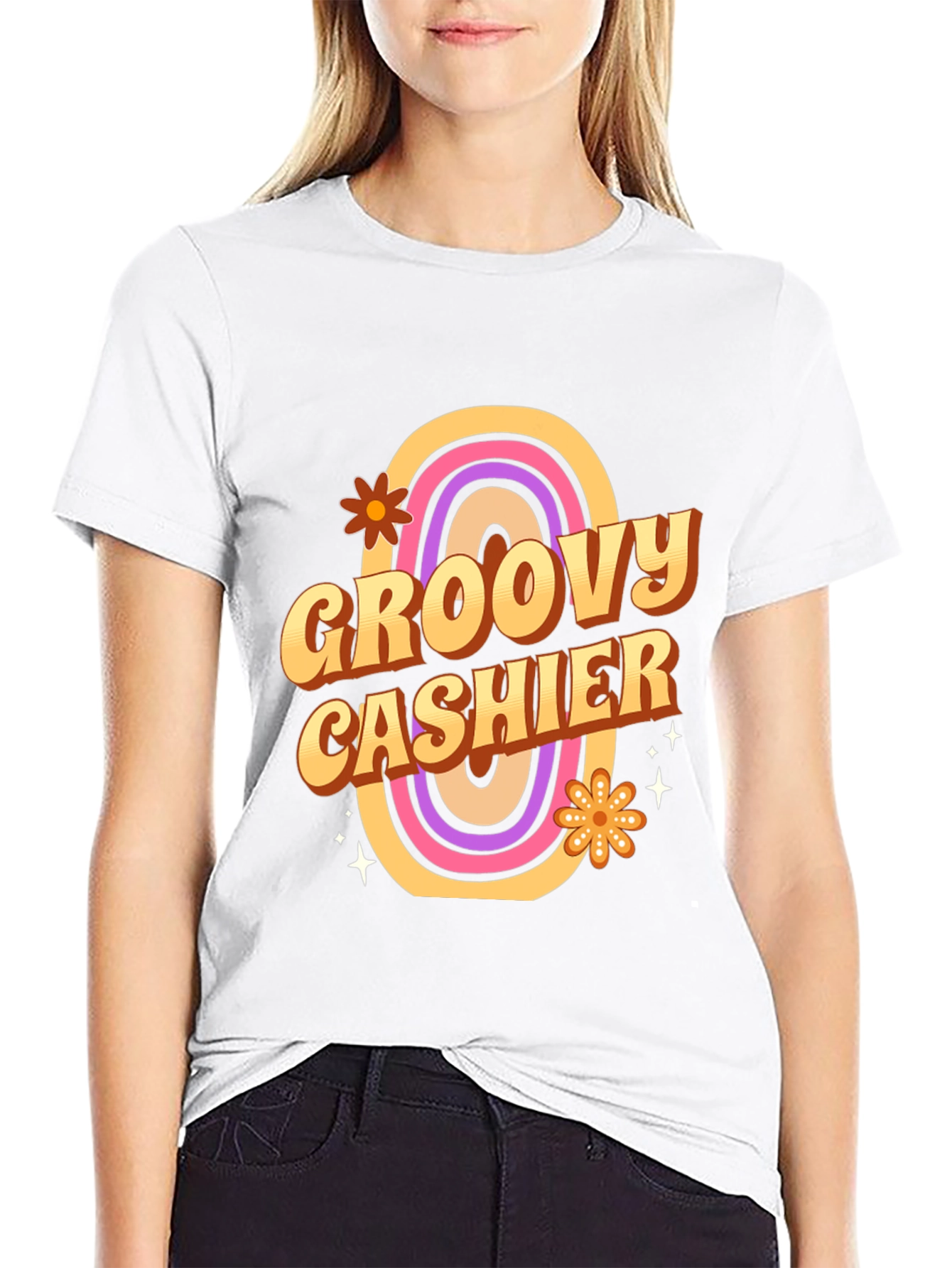 Groovy Cashier T-Shirt - Retro Style