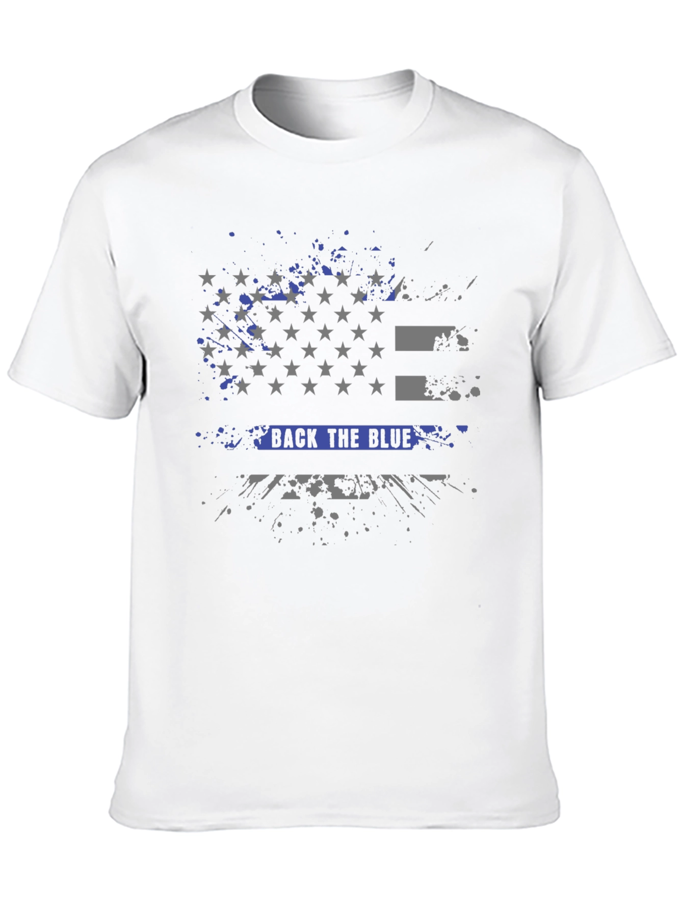 Back The Blue T-Shirt Patriotic Flag Design