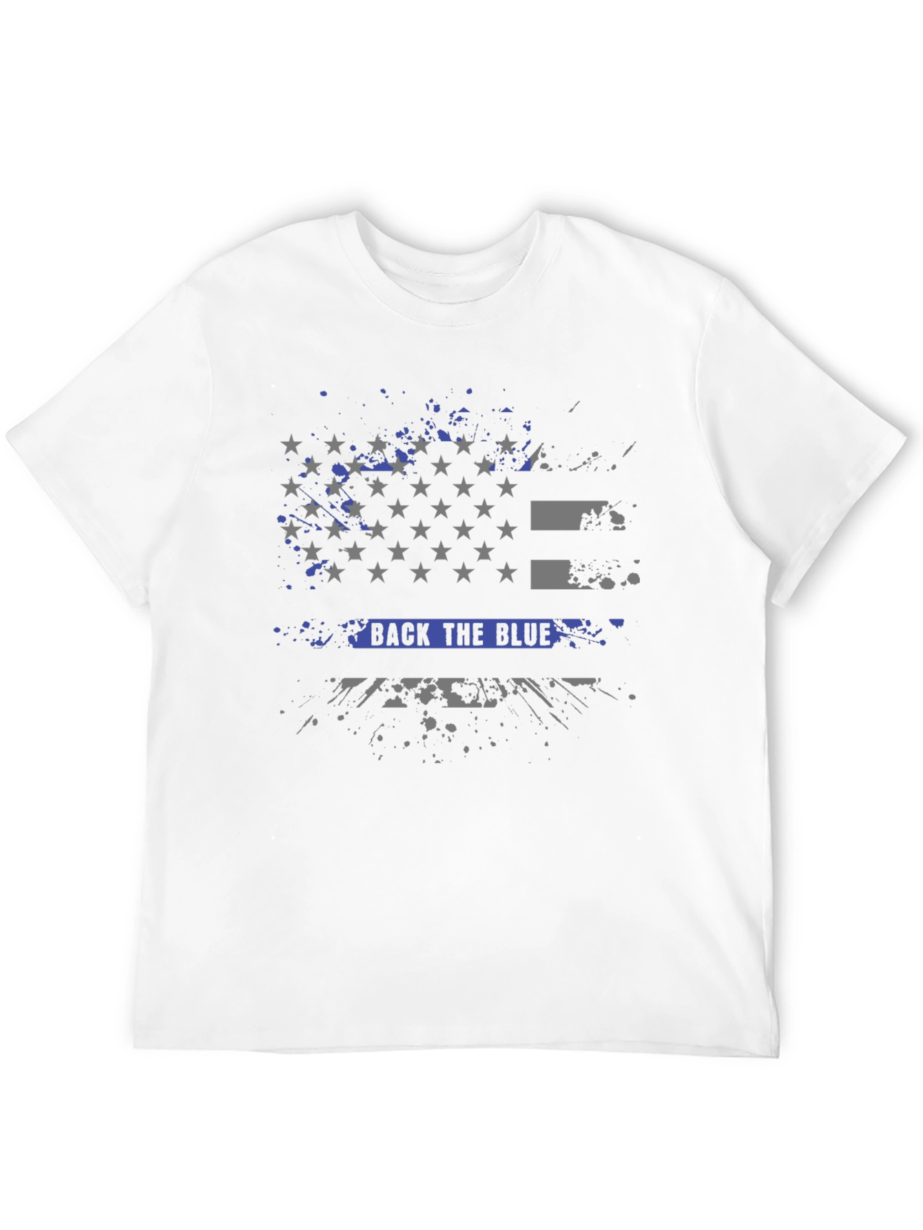 Back The Blue T-Shirt Patriotic Flag Design