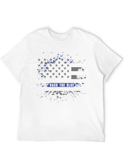Back The Blue T-Shirt Patriotic Flag Design