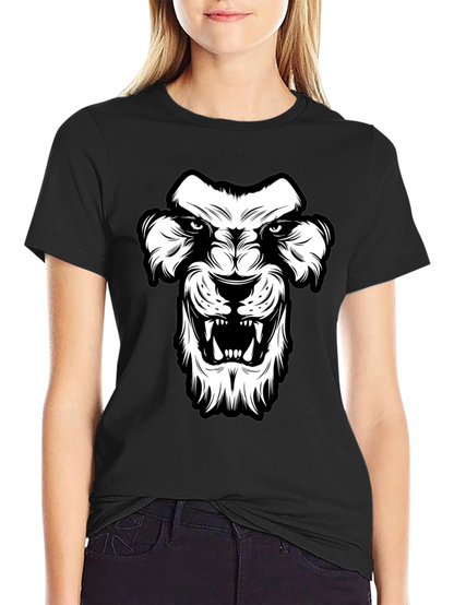Black T-Shirt with Lion Graphic