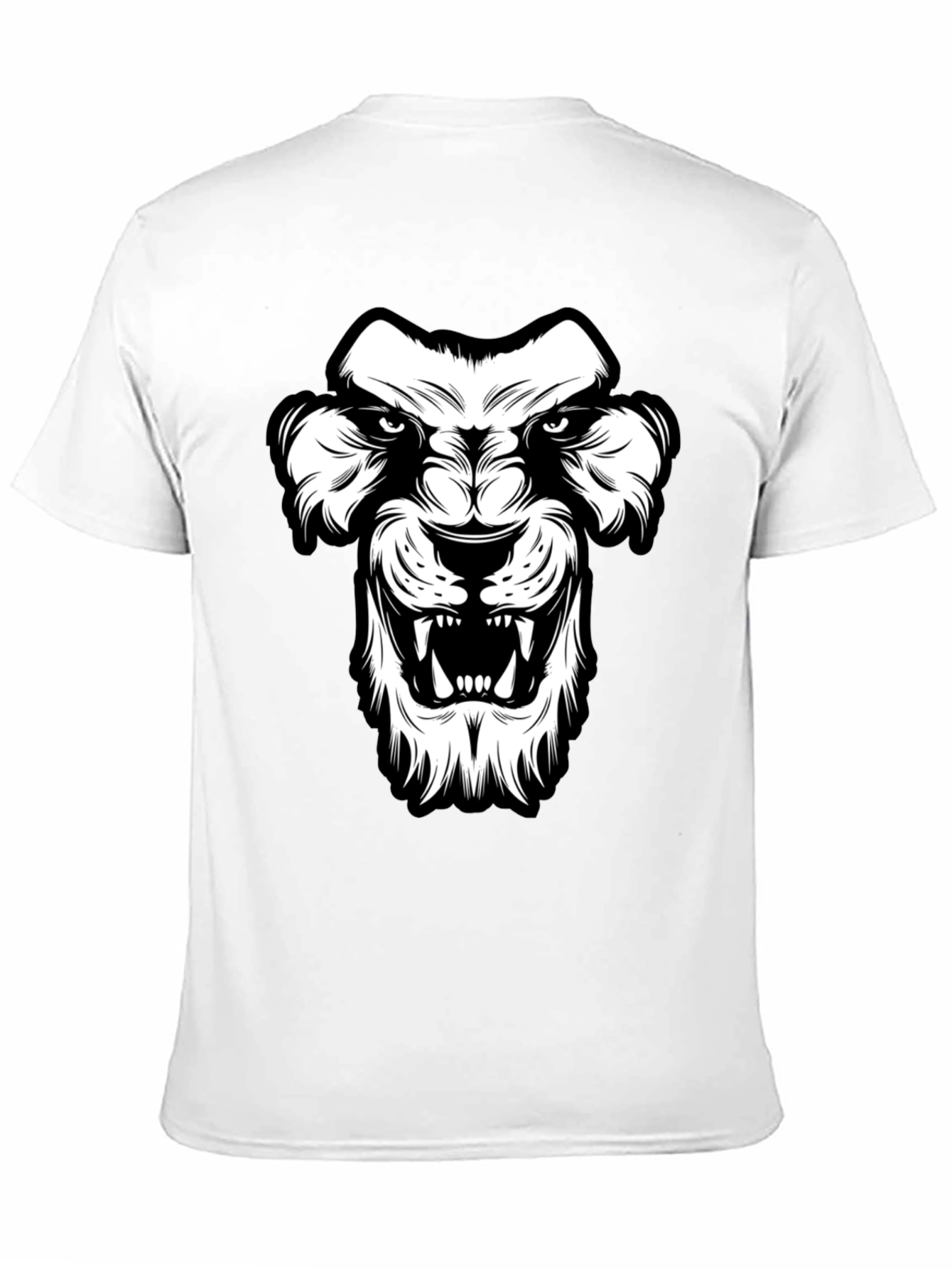 Black T-Shirt with Lion Graphic