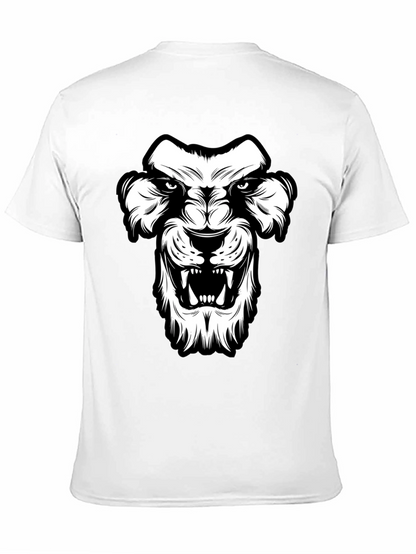 Black T-Shirt with Lion Graphic