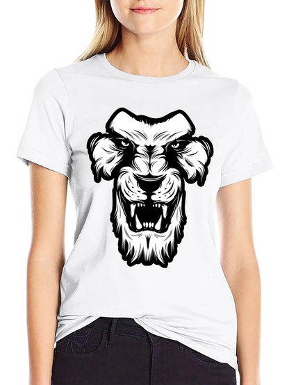Black T-Shirt with Lion Graphic
