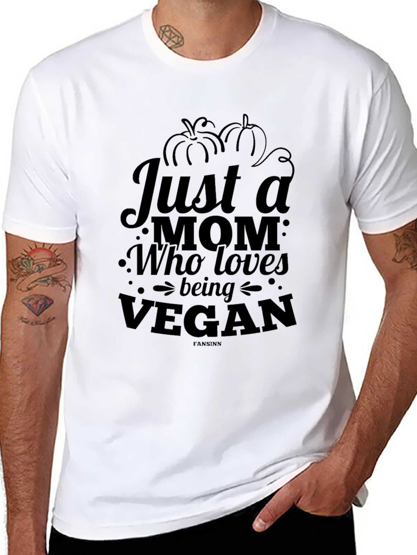 Vegan Mom Graphic Tee - Black T-Shirt