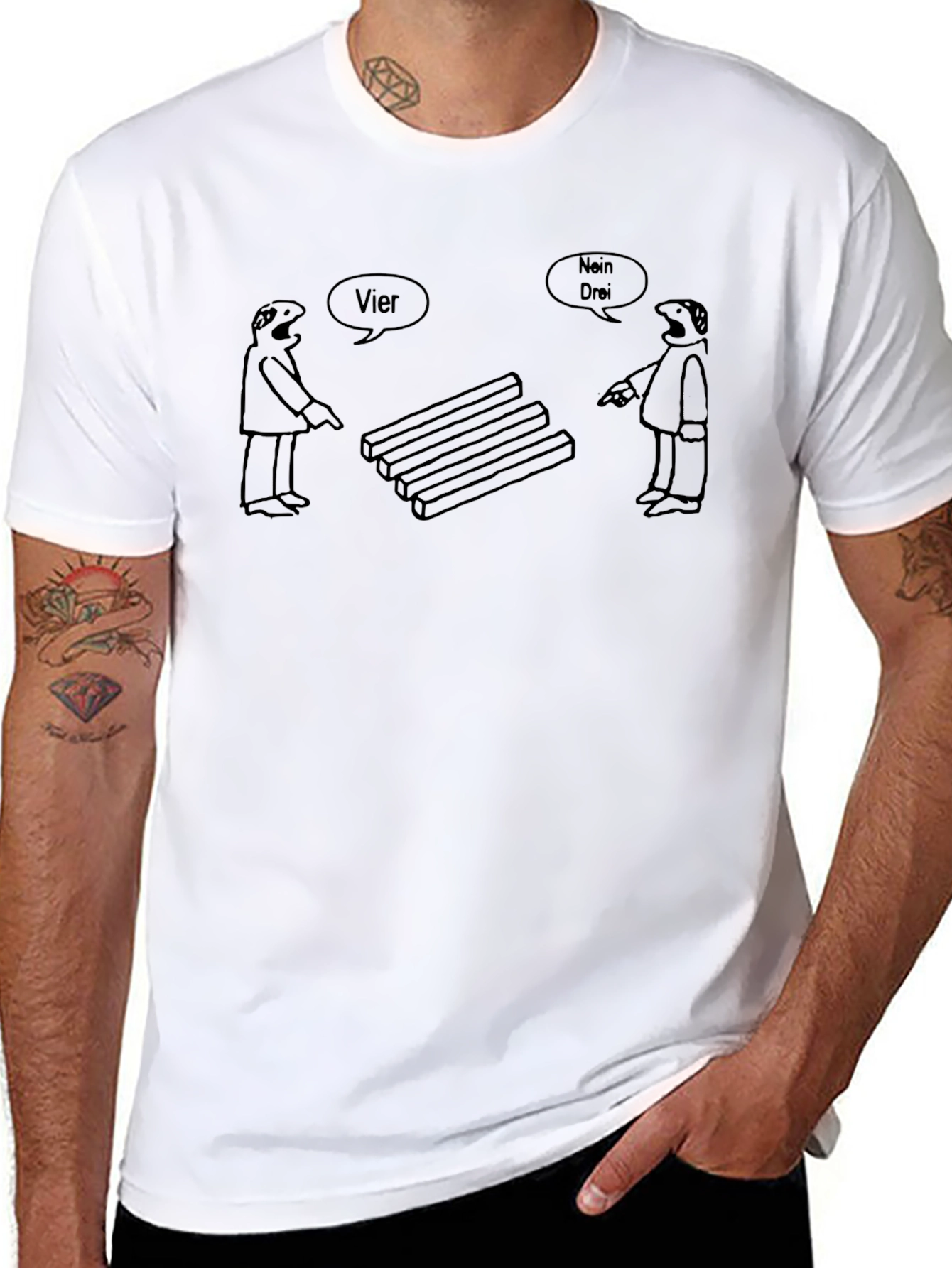 Optical Illusion T-Shirt: Four or Three?