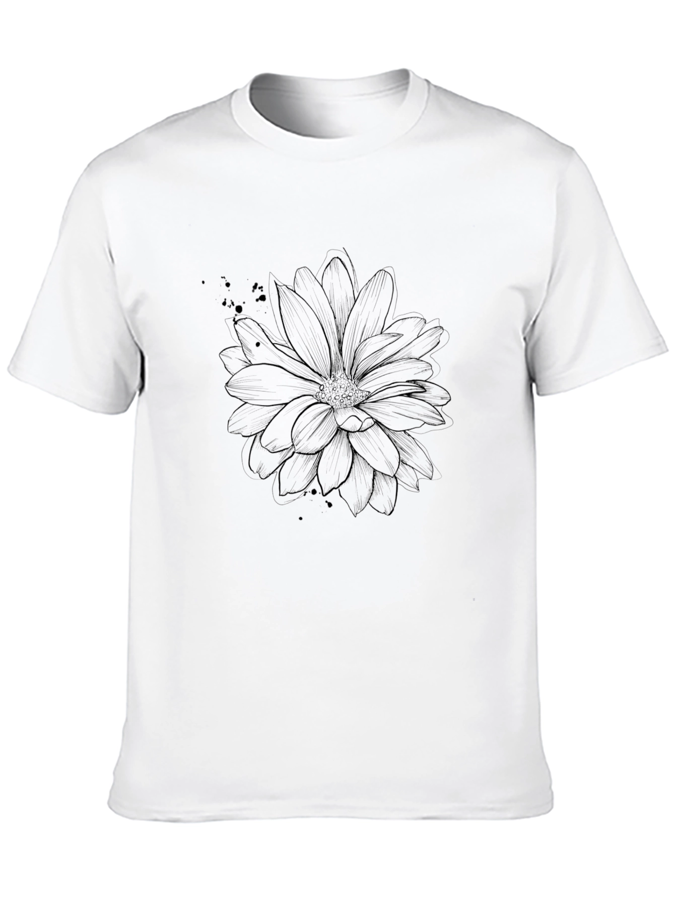 Black Flower Graphic Tee - Stylish Mens Casual Wear