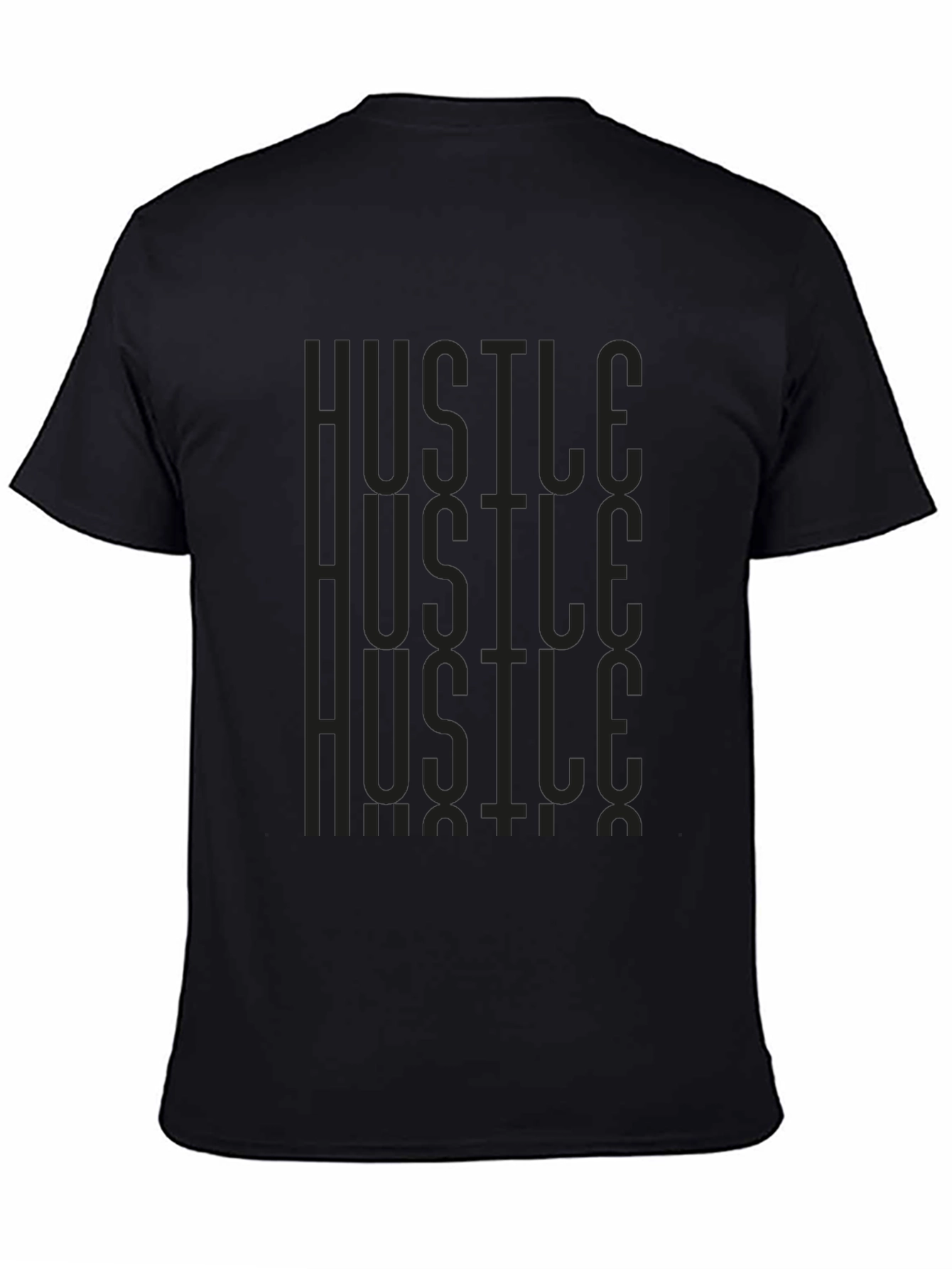 Hustle Graphic Print Tee - Mens Black T-Shirt